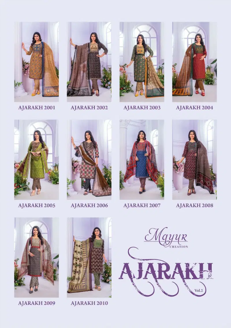 Ajarakh Vol 2 By Mayur Cotton Printed Kurti With Bottom Dupatta Wholesale Clothing Suppliers In India
